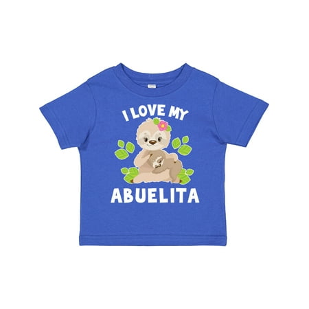 

Inktastic Cute Sloth I Love My Abuelita with Green Leaves Gift Toddler Boy or Toddler Girl T-Shirt