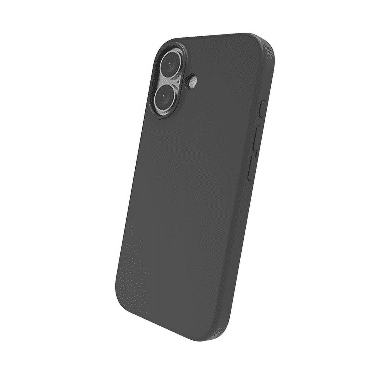 onn iPhone 16 Silicone Case with MagSafe for Apple phone, Black