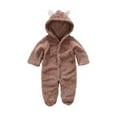 thumbnail image 3 of Baby Rompers, Baby Clothes Coral Fleece Hoodies Clothes, Children Girls Boys Clothesr Newborn Toddle Clothing, 3 of 6