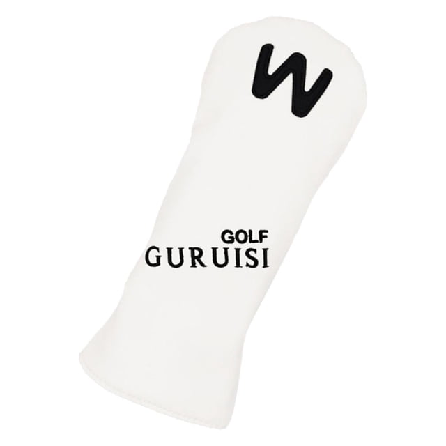 kurtrusly Golf Head Covers Driver Fairway Wood Putter Sleeve Hybrid Cover w/Number Tag White 5 35x12cm