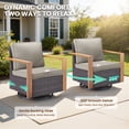 thumbnail image 3 of Giantfurnni 4 Pieces Patio Furniture Sets with Fire Pit Table,Swivel Chairs and Sofa,Patio Conversation Sets for Porch Deck Garden Backyard, 3 of 13