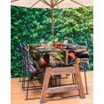 thumbnail image 3 of Fsddascl Orange Pumpkin Outdoor Tablecloth - 60x84 Inch Rectangle Dining Table Cover, Farmhouse Grapes Glass Country Waterproof Outdoor Table Cloth with Umbrella Hole & Zipper for Picnic/Patio/Party, 3 of 7