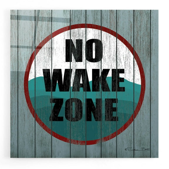 Epic Art 'No Wake Zone' by Susan Ball, Acrylic Glass Wall Art, 12"x12"