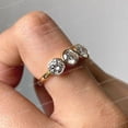 thumbnail image 4 of CHIRAGEMSJEWELS Four Moissanite Engagement Ring, Bezel setting Moissanite Engagement Ring, Classic Vintage Moissonite Wedding Ring, Bridal Ring Gift For Her, 4 of 5