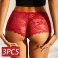 thumbnail image 2 of Bragas de encaje Floral para mujer, ropa interior Sexy de cintura baja, suave, cómoda, piezas, 3 S-XL, 2 of 4