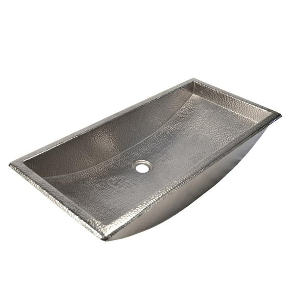 Native Trails Cps00 Trough 30" Rectangular Copper Drop In Or Undermount Bathroom Sink -