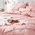 thumbnail image 6 of U by Bedsure Queen Comforter Set Pink, Bed in a Bag Queen Size Bedding Set, 7 Pieces Pinch Pleat All Season Comforter with Sheets, Pillowcases & Shams, 6 of 9