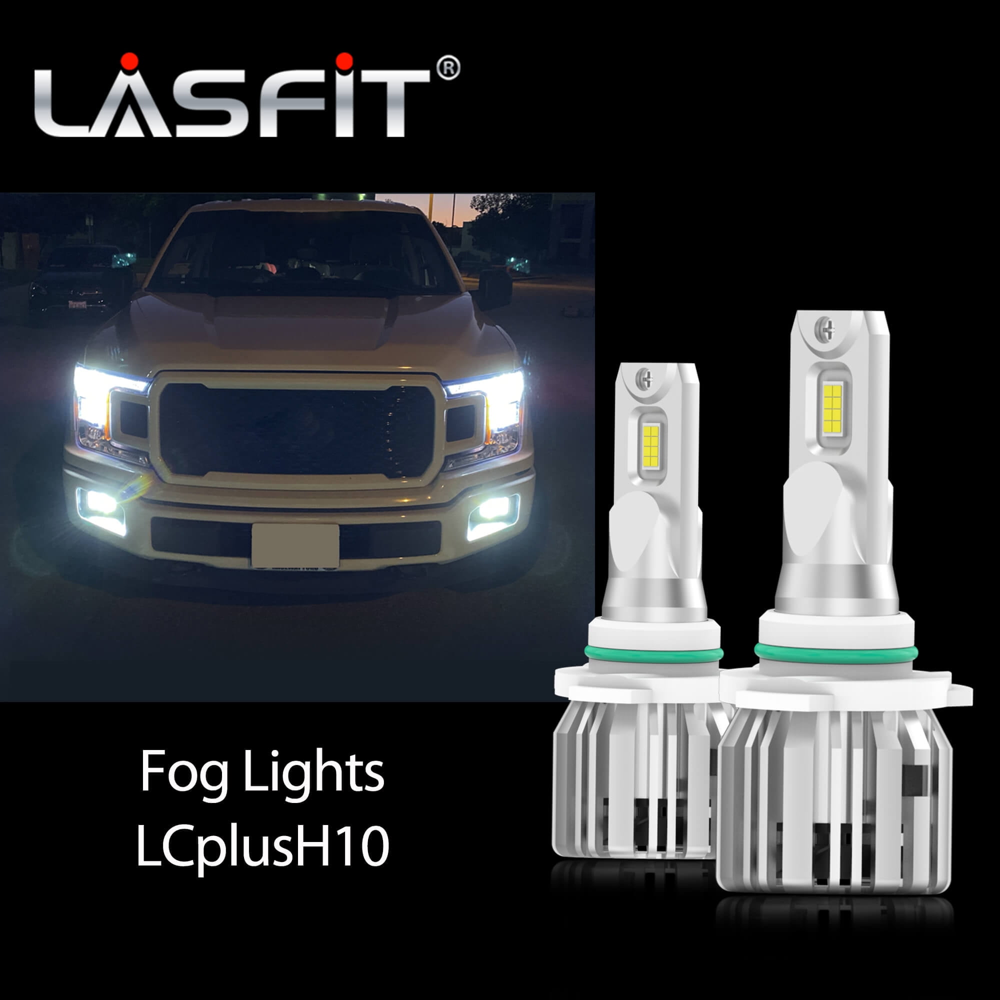 2x H10 9145 50W CREE LED Fog Light Bulbs Car Driving Lamp DRL 6500K HID White 