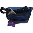 thumbnail image 2 of Marshal Leather Waist pack, Belt Pouch, Fanny Pack, Bumbag Royal Blue, 2 of 5