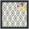 thumbnail image 2 of PinPix 14x14 Custom Cork Bulletin Board Ikat Pewter Poster Board Has a Fabric Style Canvas Finish, Framed in Ikat Pewter, by ArtToFrames (PinPix-1635), 2 of 5