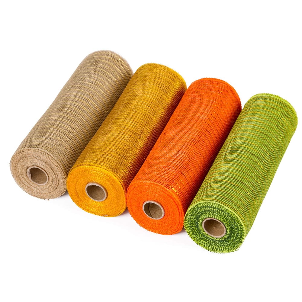 Deco Poly Mesh Ribbon 10 inch x 30 feet Each Roll Metallic Foil
