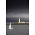 thumbnail image 2 of Posterazzi DPI1849543LARGE Sailboat Near A Shore with A Lighthouse - Eilean Musdile in The Firth of Lorn Scotland Poster Print, Large - 24 x 38, 2 of 4