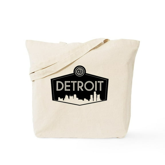 CafePress - Retro Detroit Tote Bag - Unisex Canvas Tote Bag, Beige, 1-Piece