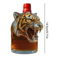 thumbnail image 4 of Shoreew Tiger Shape Whiskey Bottle 3D Animal Decanter 300ml Unique Glass Whiskey Bottle Gift for Whiskey Lovers Pet Enthusiasts, 4 of 6