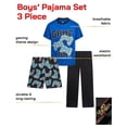 thumbnail image 2 of Quad Seven Boys' Pajama Set - 3 Piece Sleep Shirt, Pajama Pants, and Lounge Shorts (4-18), 2 of 7