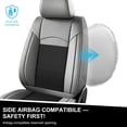 thumbnail image 2 of DIKSOAKR Car Seat Covers Full Set for Honda CR-V 2007-2025 2026 Front and Back Seats Breathable Cooling Leather Seat Cover Car Seat Protector Grey,Full Set(2 Row 5 Seats), 2 of 10