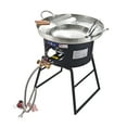 thumbnail image 2 of ARC 23" Heavy Duty Stainless Steel Concave Comal Set With Cast Iron Propane Burner 80,000BTU Stove and Burner Stand,Discada Disc Cooker 3 in 1. Great For Backyard Parties & Outdoor Cooking., 2 of 8