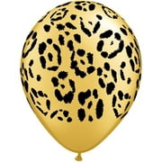 LA Balloons 55478 "Leopard Spots" Qualatex Latex Balloons 50 Pack, 11", Gold
