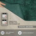 thumbnail image 4 of HOME WEAVERS Waterford Bathroom Rug Toilet Rugs U Shaped Contour, Thick Toilet Rug, Non-Slip Contour Mat for Bathroom,100% Cotton Soft Absorbent Water, Machine Washable 20"x20" Contour Bottle Green, 4 of 6
