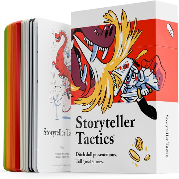 Ditch Terne Présentation Racontez de Belles Histoires - Jeu de Cartes Tactique de Conteur, Outil d'Affaires pour Améliorer Votre Influence et Votre Persuasion Lors d'Ateliers, 54 Cartes dans un Étui 1 Pcs