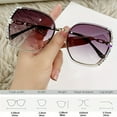 thumbnail image 4 of Rhinestone Decor Rimless Fashion Sunglasses For Women Men Casual Gradient Glasses For Summer Beach Party, UV400, 4 of 4