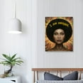 thumbnail image 4 of Chilfamy African American Wall Art, Inspiration Black Girl Canvas Art, God Says I Am Unique Spiritual Christian Gift for Woman, Black Girl Magic Poster Print for Bedroom 16x20 in/12x16 in 12x16 in, 4 of 5