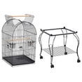 thumbnail image 3 of Medium Open Top Parrot Cage for Cockatiels Conures Green Cheek Parakeets with Rolling Stand, 3 of 7