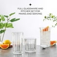 thumbnail image 6 of JoyJolt Alina Clear Ribbed Glass Drinking Glass Set, Highball Glasses and Tumbler Glasses - Set of 8, 6 of 8