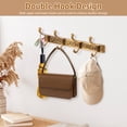 thumbnail image 5 of FUYGRCJ Vintage Coat Rack Wall Mount, Decorative Wall Towel Rack with 4 Hooks for Hanging Key Purse Hat Robe Towel Clothes, Unique Hanger for Bathroom Shower Entryway Antique Brass, 5 of 10