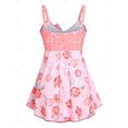 thumbnail image 4 of Tankini de Talla Grande con Estampado de Rosa de Moño Rosegal Camisetas sin mangas de talla grande, 4 of 5