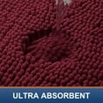 thumbnail image 3 of Smiry Luxury Chenille Bathroom Rugs, Extra Soft and Absorbent Bath Mat, Wine Red, 16"x24", 3 of 8