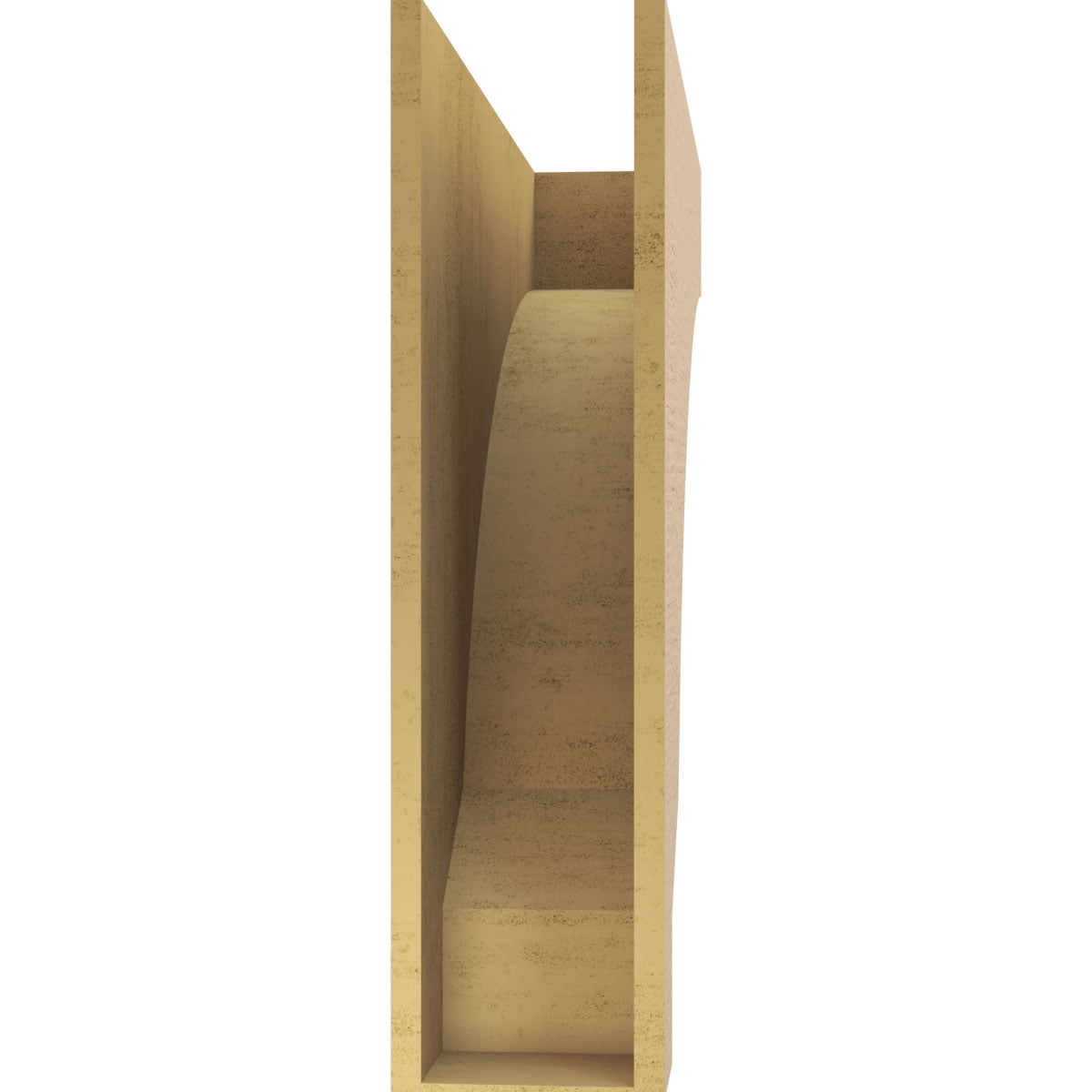9"W x 36"D x 36"H Thin Moab Rough Cedar Woodgrain TimberThane Corbel, Primed Tan