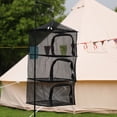 thumbnail image 3 of Outdoor 4 Layer Drying Rack Folding Hanging Drying Fishing Net for Vegetables Cookware Camping Supplies, 3 of 7