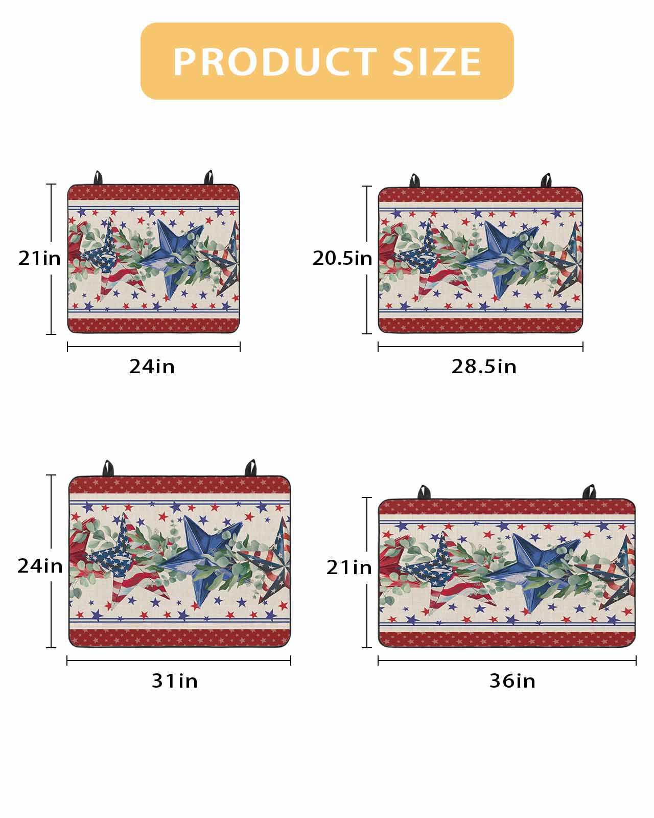 nqOlkjepod Large Induction Cooktop Protector Mat 24"x21", Red 4th of July Stove Top Covers for Electric Stove, Independence Day Star Vintage Decorative Stove Burner Cover Mats, Glass Top Stove Cover