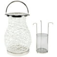 thumbnail image 4 of Northlight Woven Iron Pillar Candle Lantern with Glass Hurricane - 13.5", 4 of 8