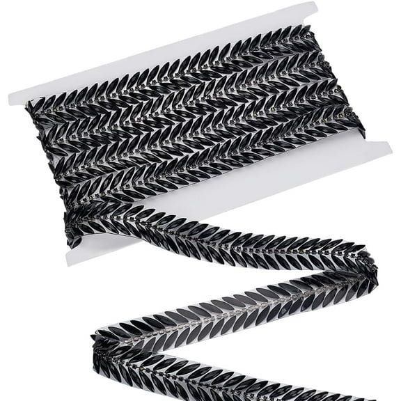 Glitter Resin Hotfix Rhinestone(Hot Melt Adhesive On The Back) Rhinestone Trimming Costume Accessories Black 208x124x9.5mm