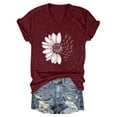 thumbnail image 4 of Red Womens Tops Women's Sunshade Summer T Shirt Plus Size Loose Top Top Girls Short Sleeve Graphic Casual V Neck T Shirt Shirts for Women, 4 of 4