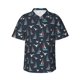 thumbnail image 1 of Fotbe Sailboat And Seagull Camisa Hawaiana para Hombre Unisex – Camisa Casual de Verano con Botones de Manga Corta de Algodón y Lino,Small, 1 of 7