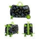 thumbnail image 5 of Maleta de viaje para montar,Equipaje rígido con ruedas,Equipaje portátil ligero y resistente para regalo de Festival para niños Dinosaurio negro, 5 of 7