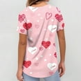 thumbnail image 5 of Womens Valentines Day Scrub Tops Plus Size Casual Short Sleeve Cute Love Hearts Graphic Scrubs Hoilday V Neck Scrub Shirts Medical Nurse Uniform Nursing Workwear with Pockets Pink 4XL, 5 of 5