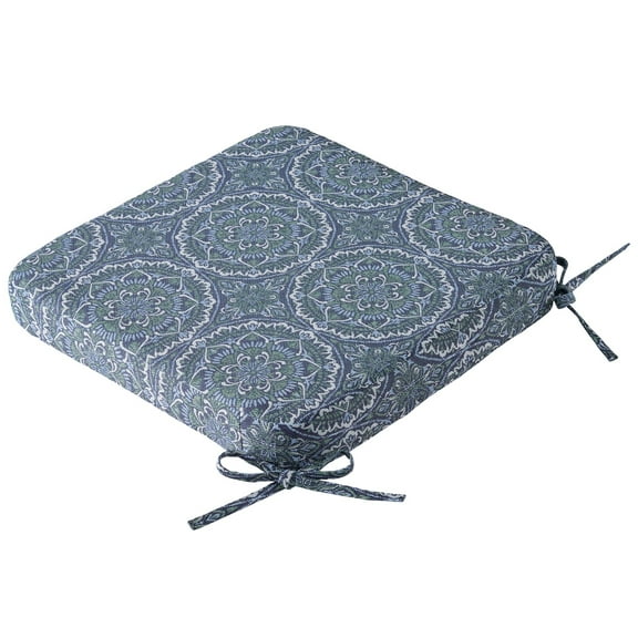 Better Homes & Gardens 19" x 18" Rectangle Outdoor Seat Pad Cushion, 1-Piece, Medallion