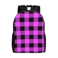 thumbnail image 1 of Easygdp Purple Black Buffalo Plaid Mochila Versátil y Elegante: Comodidad, Almacenaje y Durabilidad para la Universidad, Trabajo, Viajes y Uso Diario, 1 of 8