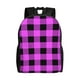 thumbnail image 1 of Balery Purple Black Buffalo Plaid Mochila - Mochila Estilosa y Duradera para Laptop de 15 Pulgadas con Tela Oxford Impermeable, 1 of 8