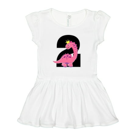 

Inktastic 2nd Birthday Dinosaur Girl Party Gift Toddler Girl Dress