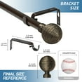 thumbnail image 3 of Urbanest 1" Diameter Favo Curtain Rod, 28"-48", Bronze with Gold, 3 of 6