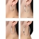 thumbnail image 2 of Pendientes de aro de Plata de Ley 925 originales de 3-6CM para mujer, exquisitos accesorios de joyería para novia y estudiante, regalo de moda de boda, 2 of 2