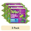 (3 pack) Kandoo Kids Sensitive Flushable Cleansing Wet Wipes, Potty Training Aid, Fragrance Free, 144 Wipes
