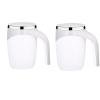 PEONAVET Glass Glass Mixing Cup Automatic Magnetic Stirring Coffee Mug Rotating Home Office Travel Mixing Cup
