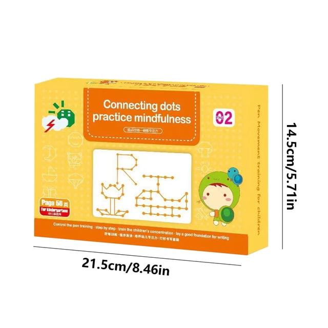 Penkiiy Pen Control Training Kindergarten Children Erasable Pen Control Practice Concentration Card 40ml