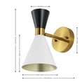 thumbnail image 3 of SAFAVIEH Anoya LED Multi Metal Wall Sconce with White Shade, Set of 2, 3 of 9